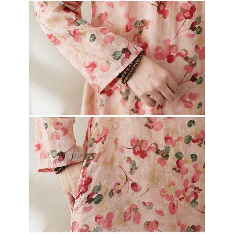 Round Neck Drawstring Loose Minimalist Long Sleeve Extra Long Dress Resort Style