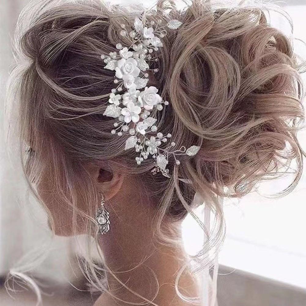 Flower Pearl Wedding Headband Rhinestone Wedding Hair Accessories Jewelry  Party Accessories