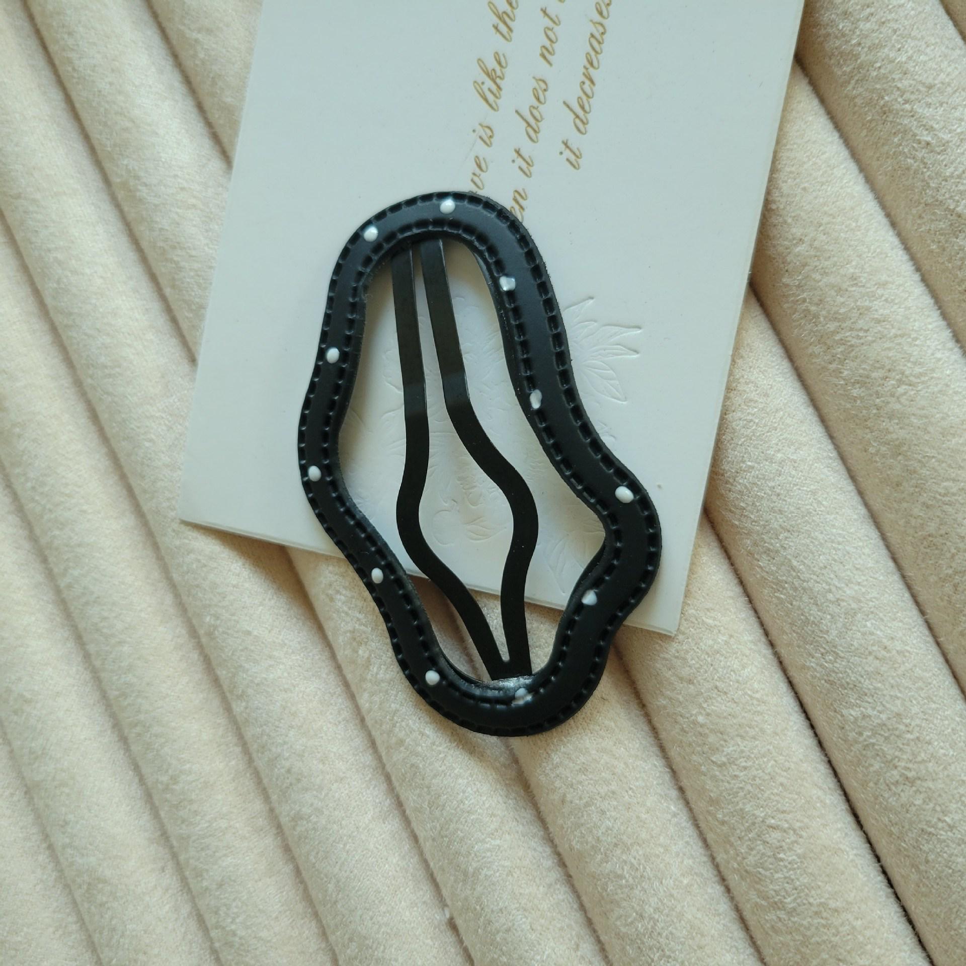 

Черно-белая заколка для волос в горошек в виде звезды для женщин - Милая заколка для боковой челки, заколка-облачко, заколка для лба и непослушных волос