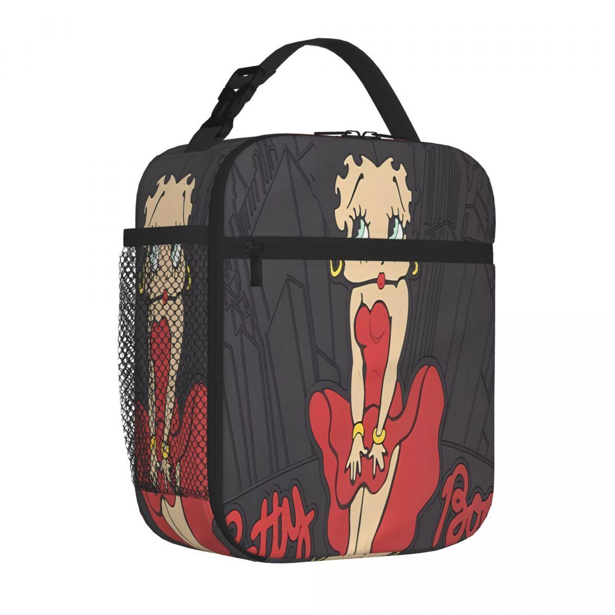 Bestselling 3D Print Boop Bettys Single Layer Insulated Lunch Bag Office Lunch Cooler Tote One Size