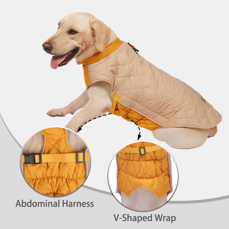 Winter Warm Pet Dog Jacket Reflective Dog Clothes Thickened Pet Coat for Small Medium Large Dogs Puppy Costumes with D-ring