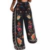 New Style European And American Spring And Summer Peacock Positioning Printing Loose Casual Women's Trousers