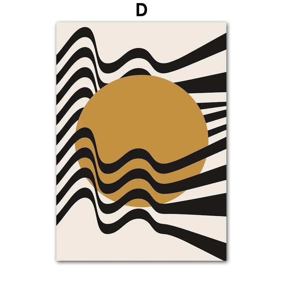 Minimalistyczny Kwiat Słońce Kolor Bloku Tęcza Sztuka Ścienna Skandynawskie Plakaty Abstrakcyjne Obrazy Do Dekoracji Salonu Wydruki na Płótnie Malarstwo