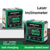 Multifunctional Laser Inclinometer Four Sided Magnetic Rechargeable Digital Inclinometer High Accuracy 360-degree Measurement