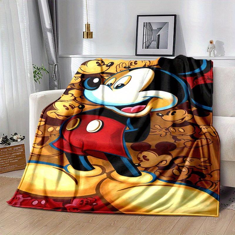 1pc Mickey Printing Blanket - Soft, All-Season Throw for Office Blanket, | Personalized Gift with Adorable Cartoon Design