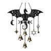 Exorcism Lucky Wind Chime Metal Bat Dragon Wind Bell Butterfly Eagle Wind Catcher Wall Window Hanging Ornament for Home Garden Patio Decoration
