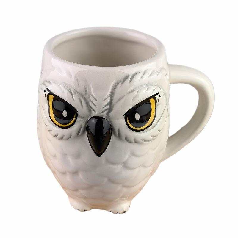 Owl Mug 3D Stereoscopic Shape Owl Ceramic Coffee Cup Creative Office Cup