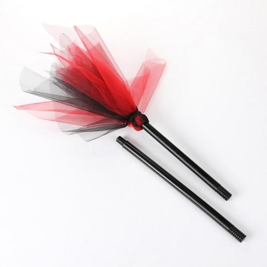 Halloween Witch Broom Wizard Cosplay Accessory Halloween Party Prop Realistic Plastic Broom Decoration for Stage Performance