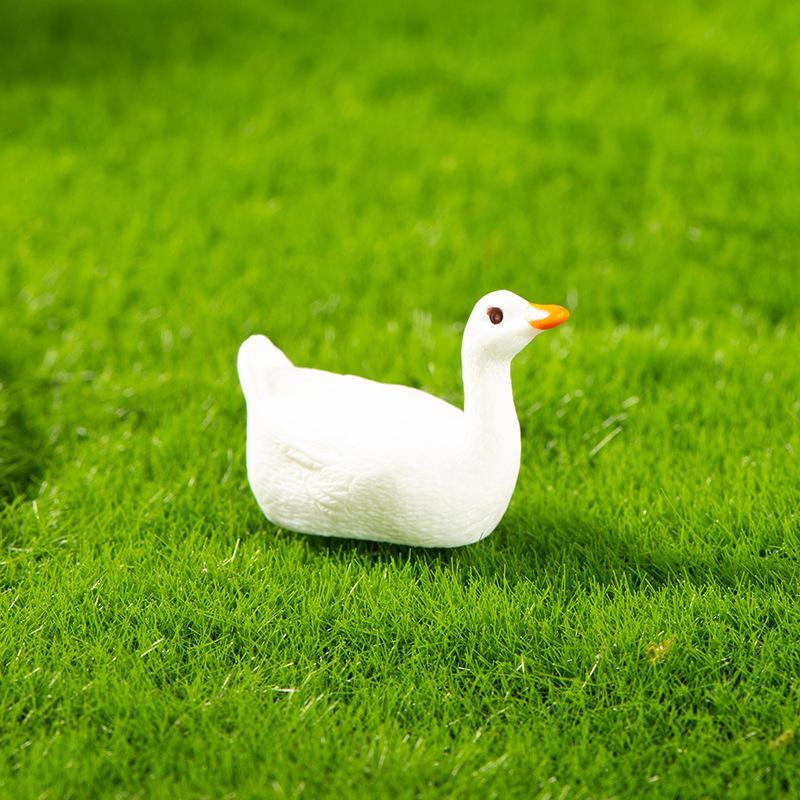 5Pcs Mini Duck Duckling Model Moss Micro-Landscape Creative Adorable Figurine Decorative Miniature Office Desk Ornament