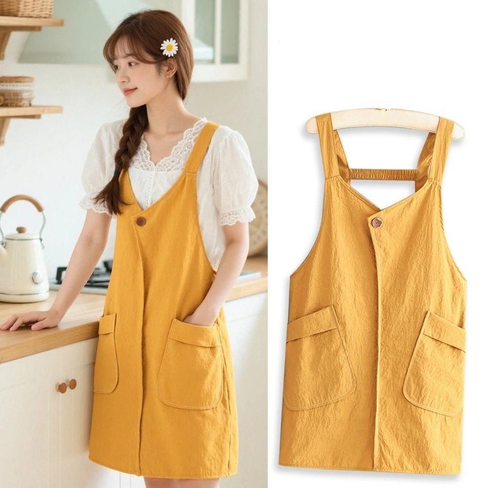 Waterproof Kitchen Apron Anti-Stain Vest-Style Apron Work Clothes Adult Apron Restaurant