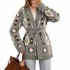 Women's Vintage Knit Cardigan Sweater Coat for Fall and Winter Wear