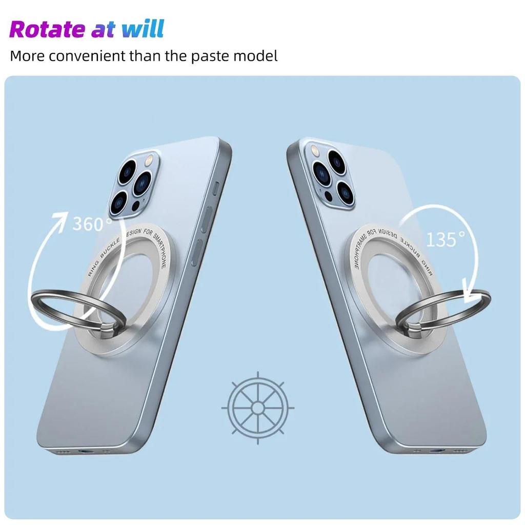 Magnetic for Magsafe Phone Holder Stand Mini Magnet Finger Ring Socket Cellphone Bracket for IPhone 16 15 14 13 12Pro/Max 5