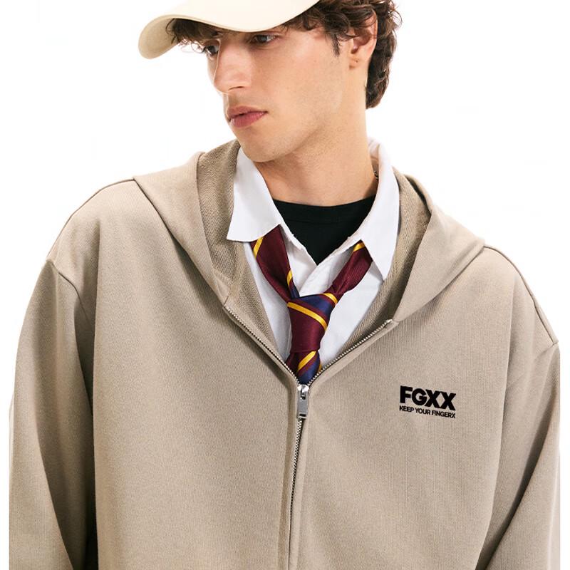 Fingercroxx IT Herren Winter Trendiges Kapuzen-Reißverschluss-Sweatshirt