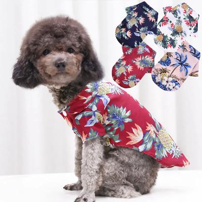 Spring Summer Hawaii Holiday Printed Dog Shirt Teddy Schnauzer Cat Dog Clothes Suitable For Small Medium Dogs Cats Pet Products