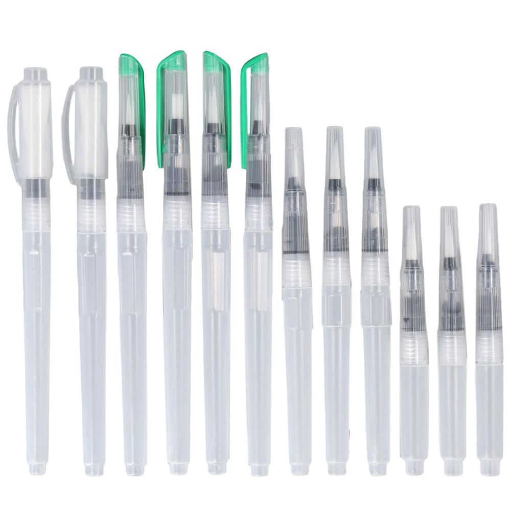 

White Watercolor Paint Pens Plastic Watercolor Brush Pens Set For Beginners 9pcs