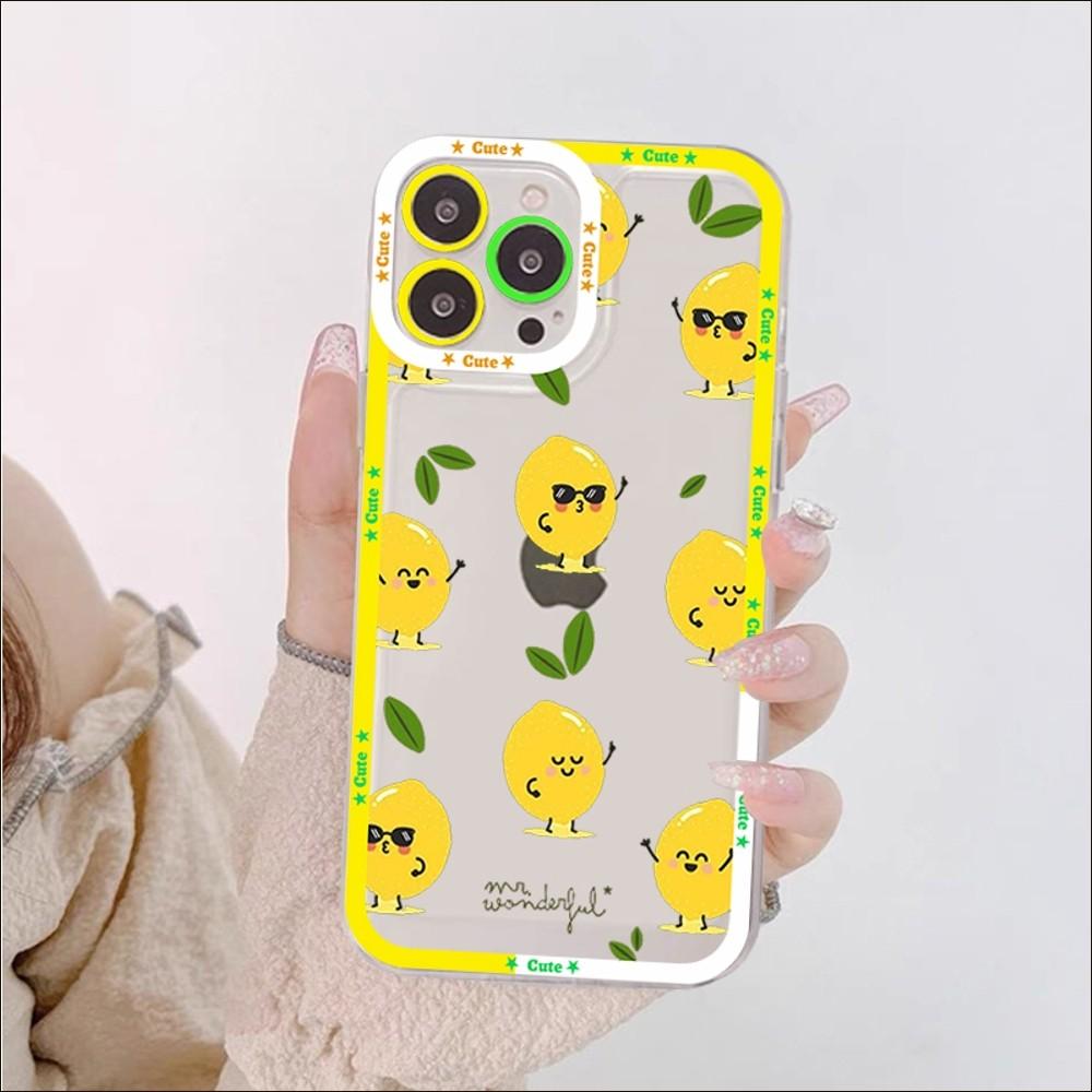 Fruit lemon Phone Case For iPhone 14 13 12 11 Pro Max XS X XR SE 2020 6 7 8 Plus Mini Protective Cover