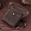 Humerpaul Men Leather Waist Bag Multifunctional Shoulder Bag