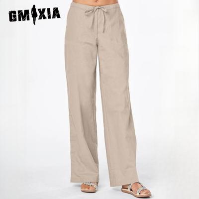 Women's Fashion Casual Solid Color Print High Waist Pants & Capris