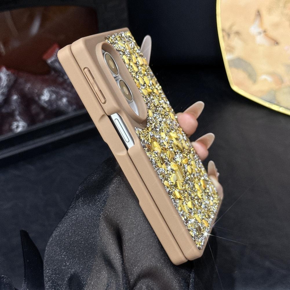 Glitter Multicolor Stone Phone Case For Samsung Z Fold 8 Fold8 Ultra Galaxy Z Fold 7 6 5 4 Sparkling Rhinestone Protective Cover