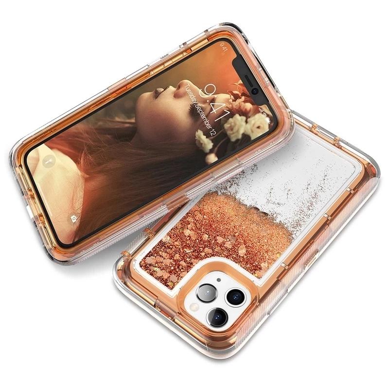 Luxury Glitter Dynamic Quicksand Case For iPhone 11 13 15 14 16 17 Pro Max AirMINI 14 15 16 PLUS Heavy Shockproof Phone Cases