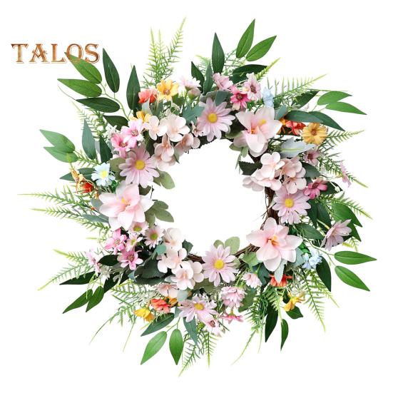 

Цветы Весенний венок Гирлянда на входную дверь Искусственные цветы Дверной венок для дома Весенняя вечеринка Фермерский дом Свадебное украшение B