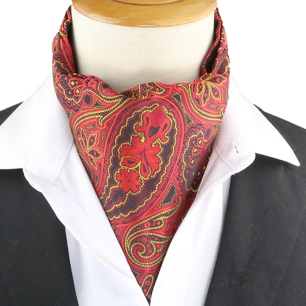 Pánská kravata Žakárová Květinová Paisley Pánská kravata Svatba Formální Ascot Šátek Samozavazovací Britský Gentleman Polyester Měkká kravata Luxusní