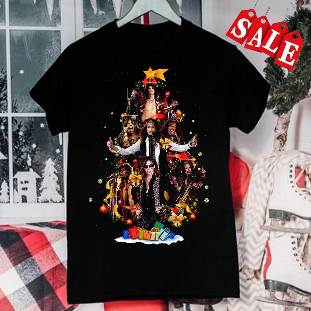 Merry Christmas Aerosmith Reprinted  Cotton Unisex All Size 24D527 Unisex T-Shirt XXXL