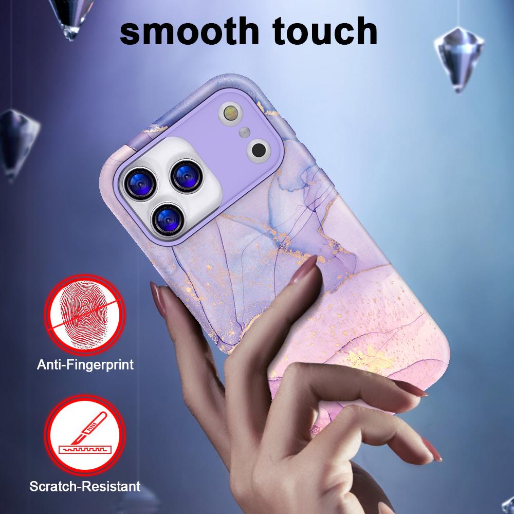 For iPhone 17 Pro Max Case Water Transfer Printing PC+TPU Phone Cover
