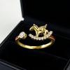 Luoxi Temple Jewelry S925 Sterling Silver Zodiac Horse Ring with Diamond Inlay
