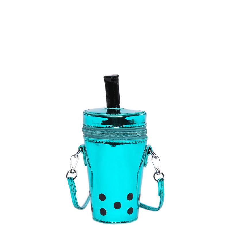 Personalized and creative milk tea cup bag 2025 new Mori soft sister niche fashion versatile single shoulder laser cylinder bag