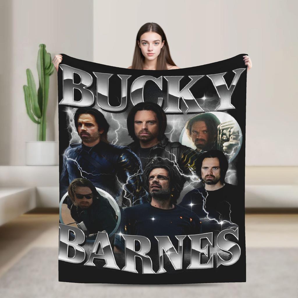 Thunderbolts Bucky Barnes Poster Decke Flanell Winter Soldier Warme Überwurfdecken Flugzeug Reise Zuhause Sofa Plüsch Dünne Steppdecke