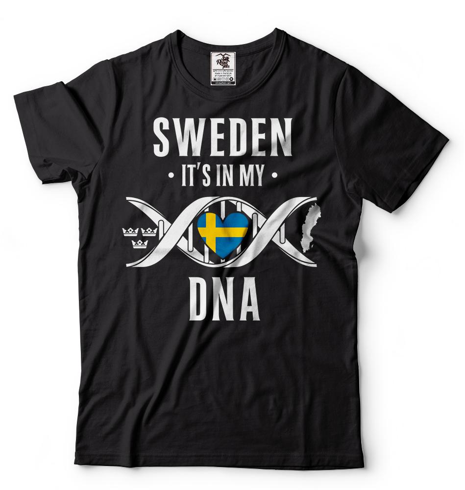 Sweden T-shirt Swedish Heritage Country nationality Patriotic Tee Shirt birthday L