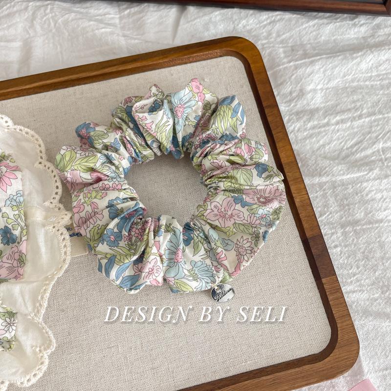 French Pattern Lace Hollow Hair Ties - Korean Style Spring/Summer Accessories for Girls