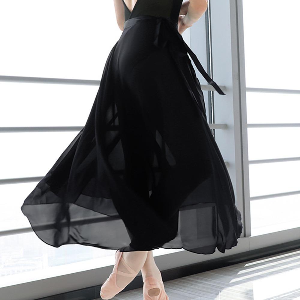 Fashion Chiffon Ballet Tutu Adjustable Wrap Scarf Long Ballet Skirt Show Costumes Ballet Dance Dress Dance