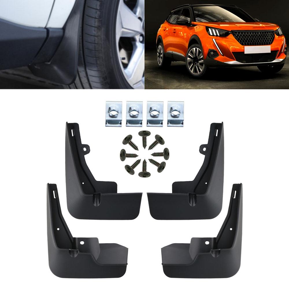 

4 шт. Для Peugeot 2008 2023 2022 2021 2020 Крыло Брызговик Грязезащитные щитки Защита Брызговик Грязезащитные щитки Автоаксессуары чёрный