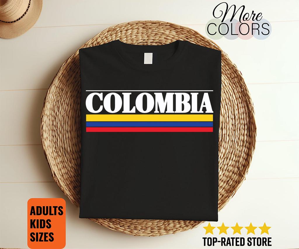 Colombia Shirt, Colombian Flag Stripes, Heritage Pride Gift, South American Roots, Tricolor Art, Travel Souvenir, Birthday, Independence Day