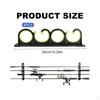 8Slot Fishing Rod Rack 2in1 Design Horizontal Holder Cushioned Grip Sports Storage for