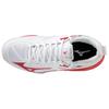 Mizuno Wave Dimension Non-Slip Durable Low-Top Volleyball Shoes Unisex Shoes White Red V1GC224067