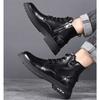 Autumn Early Winter Genuine Leather Shoes Mens Fashion Single Boots Brand Male Ankle Boots Black Brown Non-slip Thick Sole