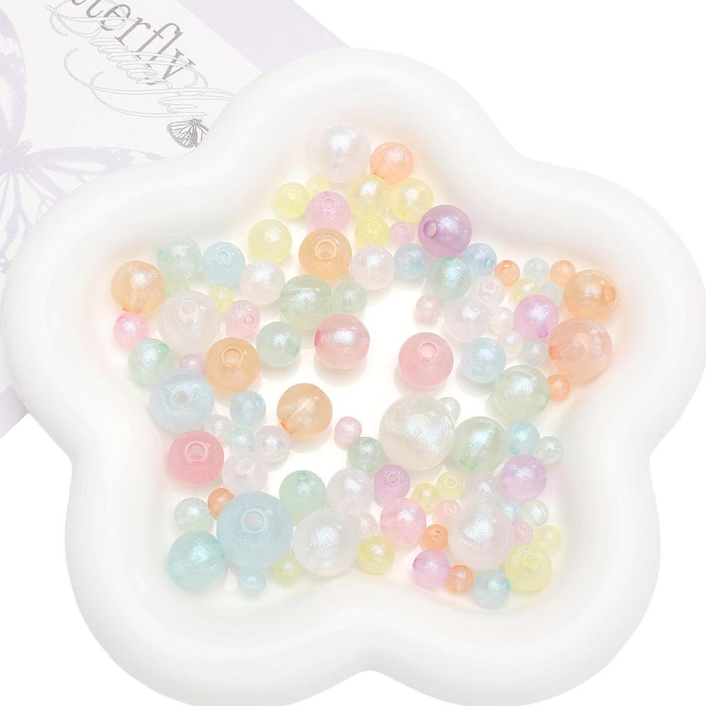 6-16mm 10 STÜCKE/Mehr Acrylperlen Meerjungfrau Runde Perlen für Halskette Armband DIY Schmuckherstellung
