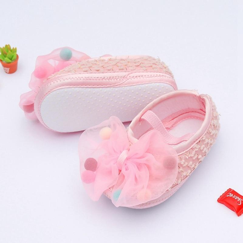 Baby Mädchen Kleinkind Herbst Prinzessin Krippe Schleife Weiche Erste Lauflernschuhe