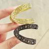 New Fashion Rhinestone Hair Clip Claw For Women Metal Small Ponytail Hair Crabs Thick Hairpins French Headdress Hair Accessories