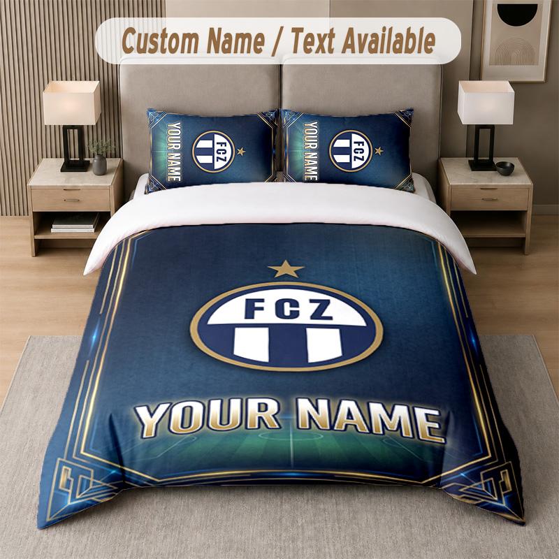 FC Zürich Design Bedding Set Custom Text 1 Duvet Cover & 2 Pillow Cases