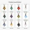 Semi-Precious Agates/Amethyst Necklace Five-Petal Pendant Necklace  Birthday Gifts