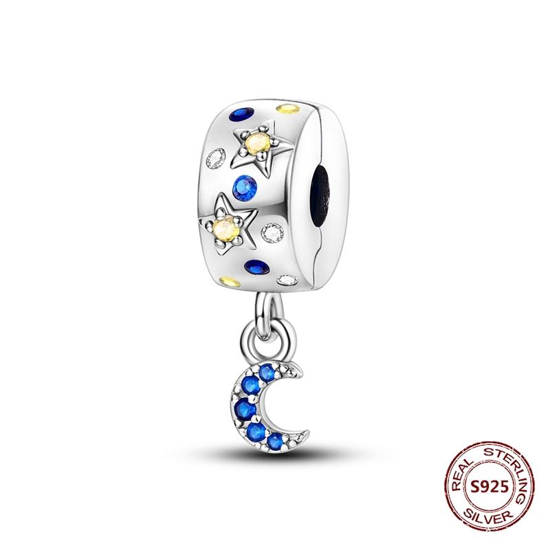 Copper Buckle Copper Charm Blue Star Moon Bead Butterfly Suitable For Original Bracelet Zircon Fine Diy Jewelry