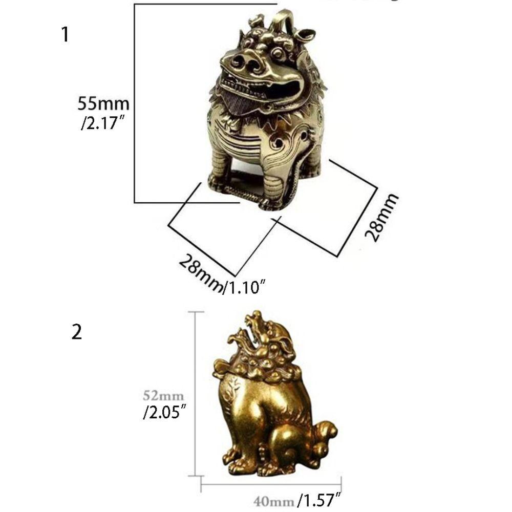 Creative With Cover Mythical Beast Figurines Mini Animal Antique Lion Incense Tray Handmade Crafts Animal Incense Holder Office