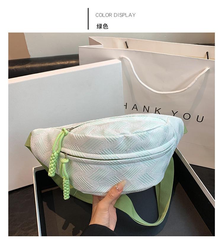 

Trendy Korean Casual Commuter Crossbody Waist Bag For Fall 2024 In Cute Soft Colors зелений