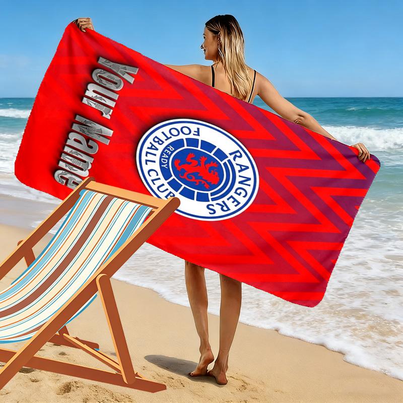 Name Custom Rangers fc Print Beach Towel, Large Soft Quick Dry Towel for Beach Camping Swimming