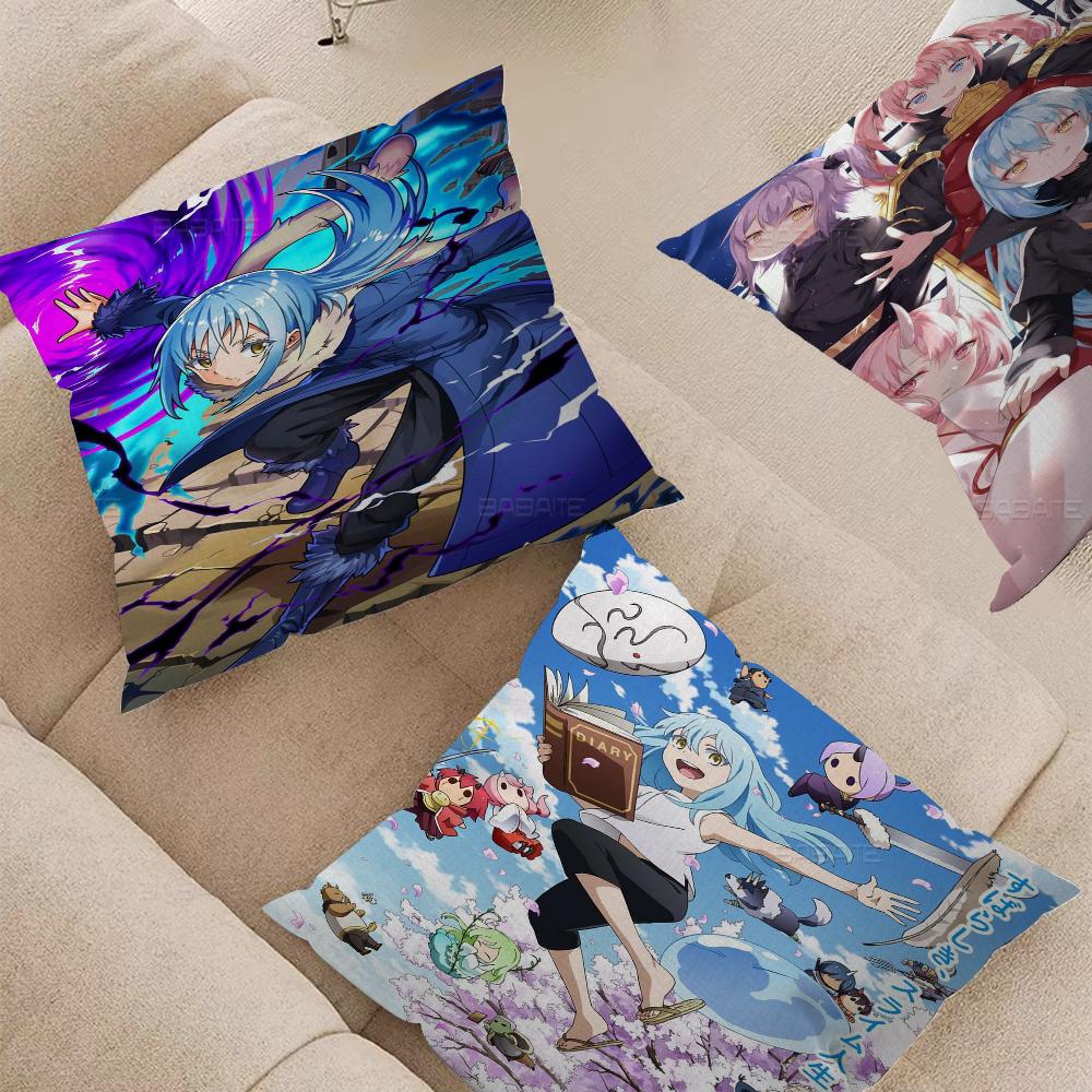 Anime Tensei Shitara Slime Datta Ken Cushion Cover Decorative Pillow Sofa Home Decor Case Pillow Cases
