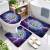 3Pcs Flannel Toilet Mat Set Manchester City Bathroom Rug Bath Carpet Non Slip Home Decor